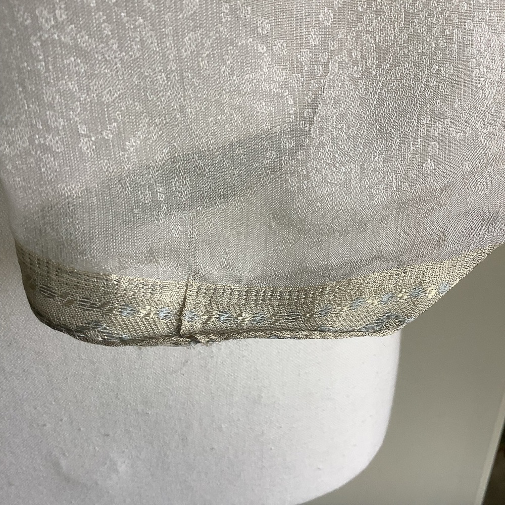 Sheer Silk Striped Rectangular Scarf - Picture 8 of 14
